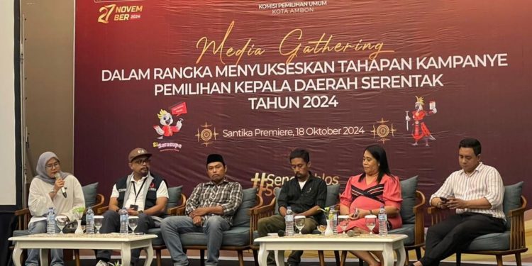 Perkuat Pilkada serentak 2024,  KPU kota Ambon adakan Gatering media