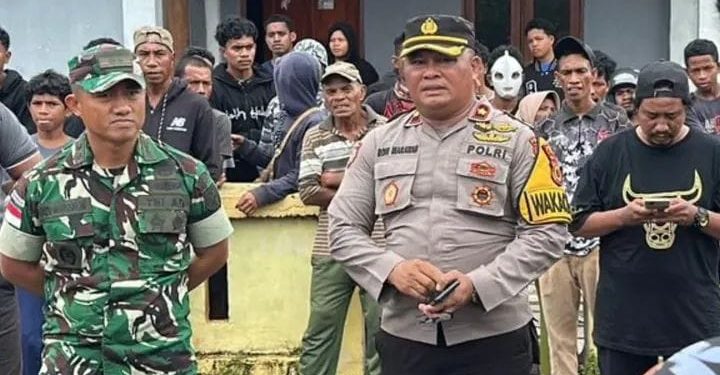 Polisi Da Brimob Bertindak Cepat, Kendalikan Kericuhan Pemuda Di Tual Dari Malam Sampai Pagi