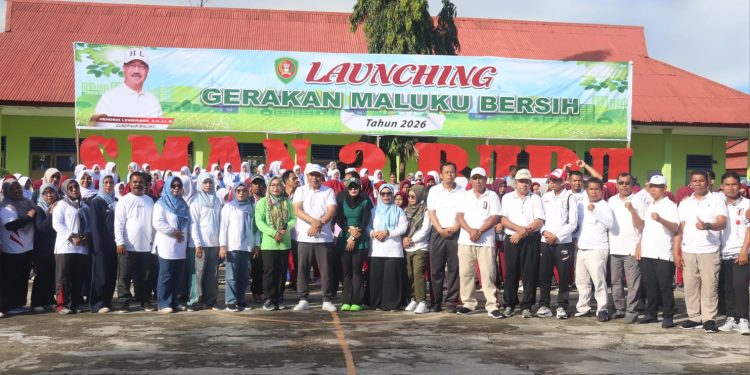 Berpusat Di SMAN 3 Buru, Kacabdin Rahman Ali, Gelar Launching Maluku Bersih
