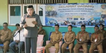 Kepsek SMKN 3 Buru, Himbau Siswa Kelas Xll Fokus Jaga Kesehatan Saat Ujian