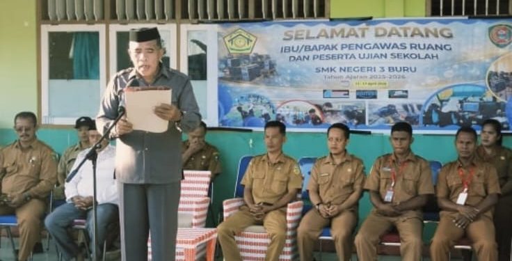 Kepsek SMKN 3 Buru, Himbau Siswa Kelas Xll Fokus Jaga Kesehatan Saat Ujian