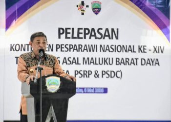 Pemkab MBD Lepas 45 Kontingen Pesparawi ke Manokwari, Bupati Tekankan “Bernyanyi dari Hati untuk Kemuliaan Tuhan”