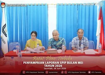 KPU Kepulauan Tanimbar Gelar Pleno Terbuka Penyampaian Laporan SPIP Mei 2026, Perkuat Tata Kelola yang Akuntabel
