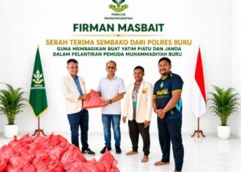 Pemuda Muhammadiyah Buru Siap Tancap Gas, Pelantikan Dirangkai Raker, Peresmian Sekretariat, dan Santunan