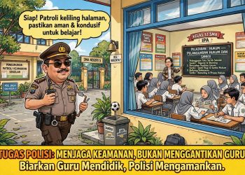 Polisi Mengajar, Tapi Jangan Lupa Mengawal