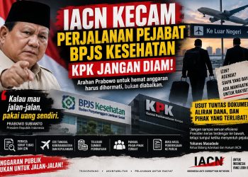 IACN Kecam Dugaan Perjalanan Pejabat BPJS Kesehatan: KPK Jangan Diam, Arahan Prabowo Harus Dihormati