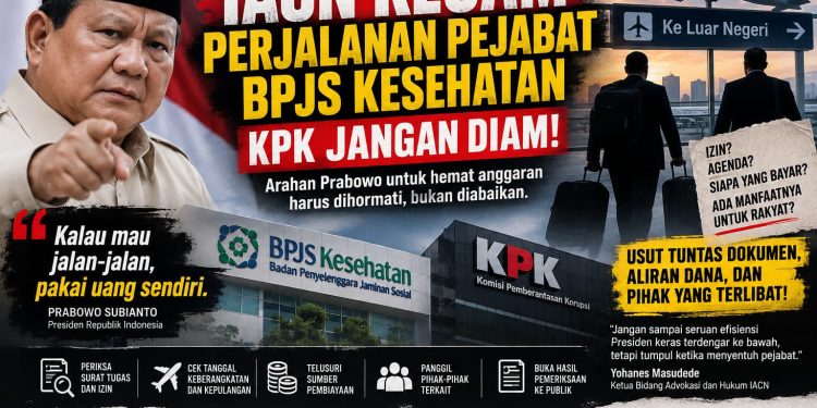 IACN Kecam Dugaan Perjalanan Pejabat BPJS Kesehatan: KPK Jangan Diam, Arahan Prabowo Harus Dihormati
